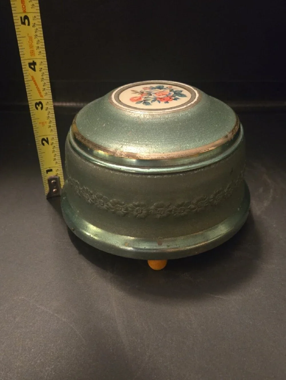 Vintage Cody Creations Musical Powder Puff Box